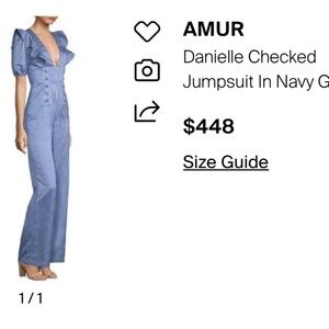 Chic and feminine AMUR Kirsi Gingham Corset Jumpsuit